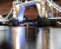 Installation of Paralympics Agitos on Tower Bridge